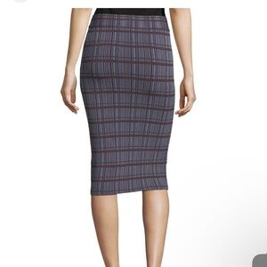 BCBGMaxAzria Multi Colored Gray & Brown Pencil Skirt Size Small